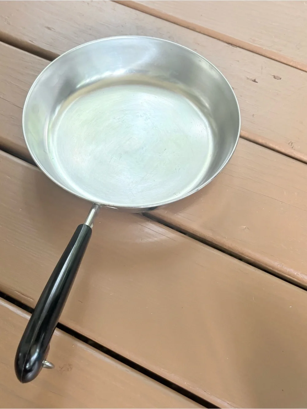 Revere Ware 9” Skillet 1801 Copper Clad Bottom Fry Pan Clinton ILL USA  et